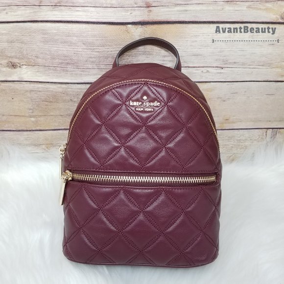 Kate Spade Mini Convertible Backpack Leather Red - Picture 8 of 12